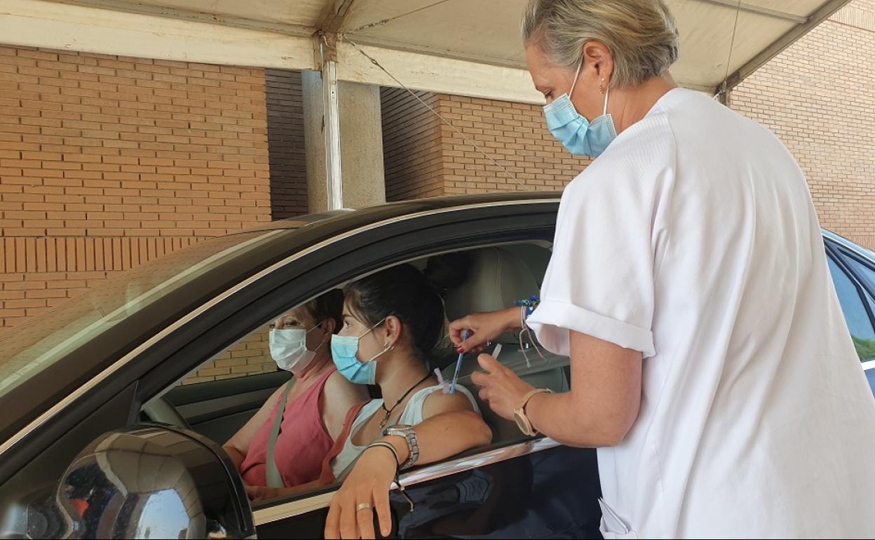 Vacunación en Villanueva de la Serena. 