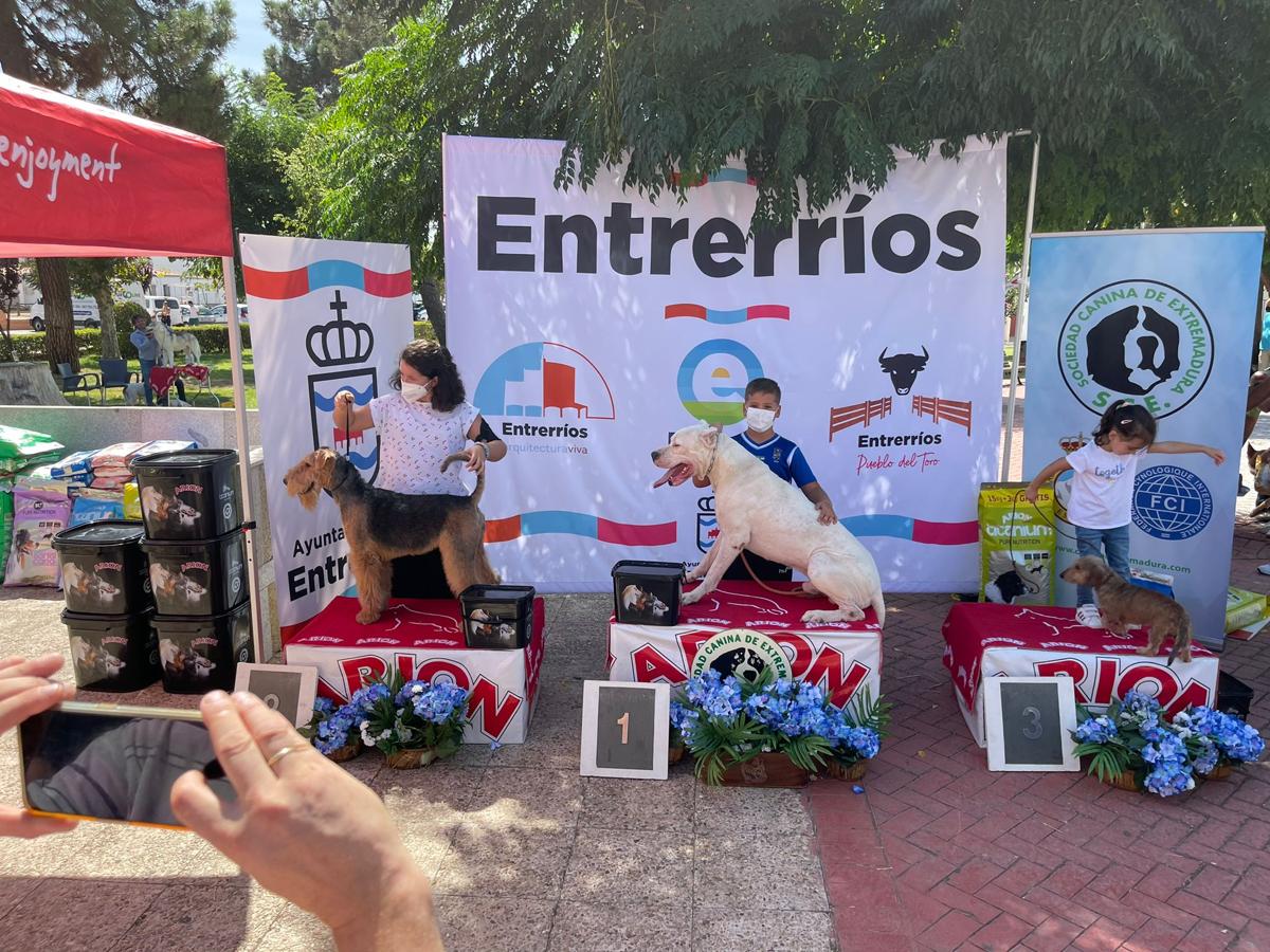 Participantes en el I Concurso Canino Nacional celebrado en Entrerríos. 
