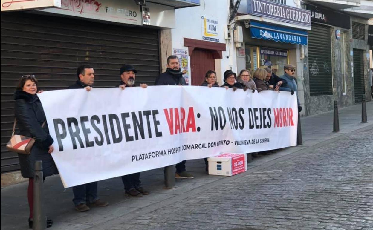 Miembros de la Plataforma Hospital Comarcal Don Benito-Villanueva. 