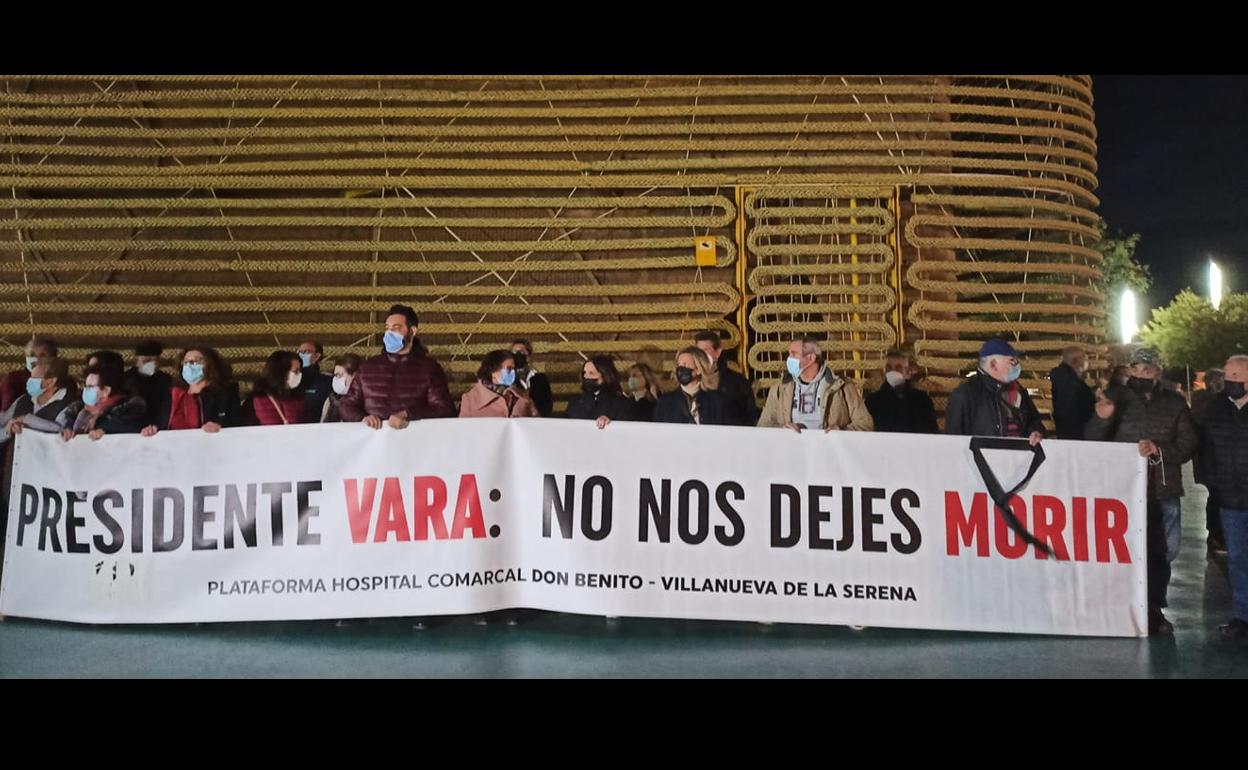 Nueva protesta para exigir una mejora en el área sanitaria Don Benito-Villanueva
