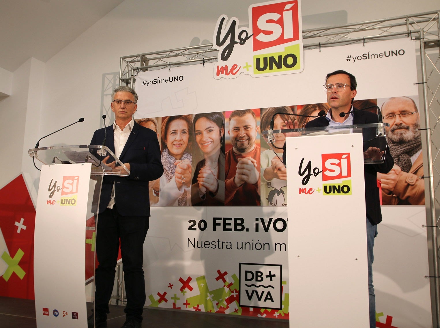 Los alcaldes de Don Benito y Villaueva de la Serena, José Luis Quintana y Miguel Ángel Gallardo. 