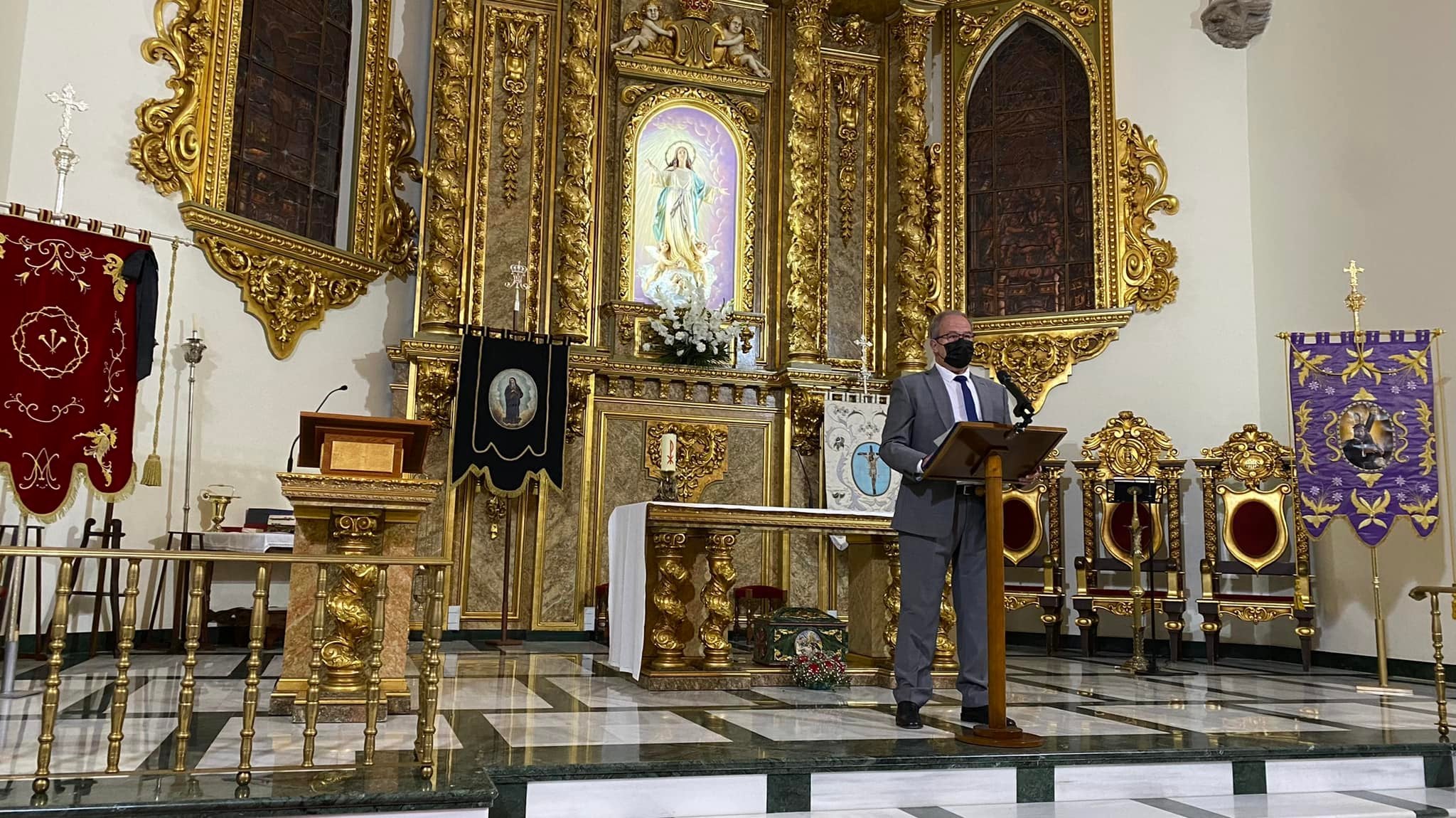 Juan Díaz pronunció el pregón durante el Viernes de Dolores. 