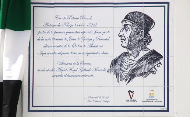 Placa conmemorativa del quinto centenario de la muerte de Antonio de Nebrija