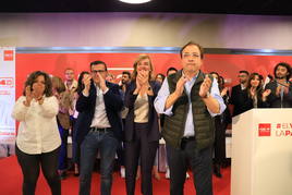Mª Cruz Rodríguez, Miguel Ángel Gallardo, Pilar Alegría y Guillermo Fernández Vara.