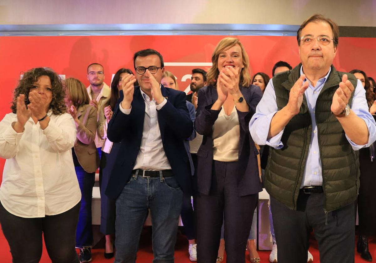 Mª Cruz Rodríguez, Miguel Ángel Gallardo, Pilar Alegría y Guillermo Fernández Vara.