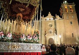La Virgen de los Dolores, en procesión durante la pasada Semana Santa.
