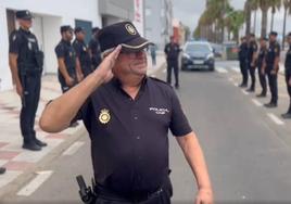 Pedro Doncel durante su despedida.