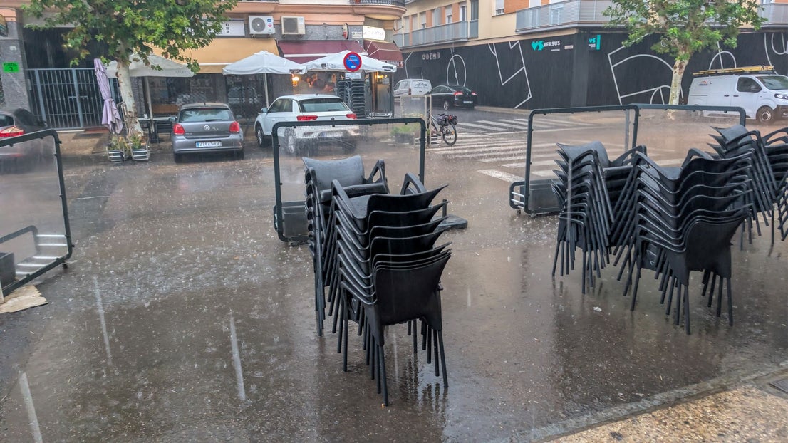 Numerosas incidencias por la lluvia en Villanueva de la Serena