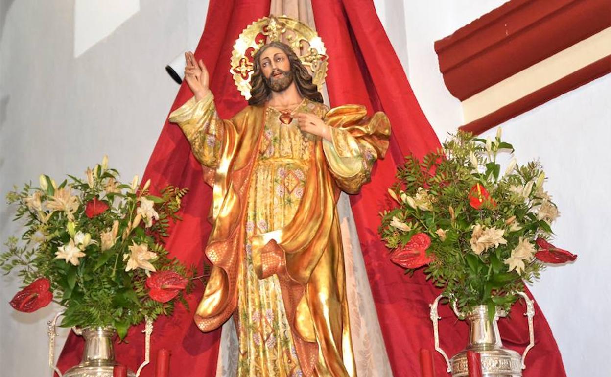 Talla del Sagrado Corazón de Jesús de Villanueva. 