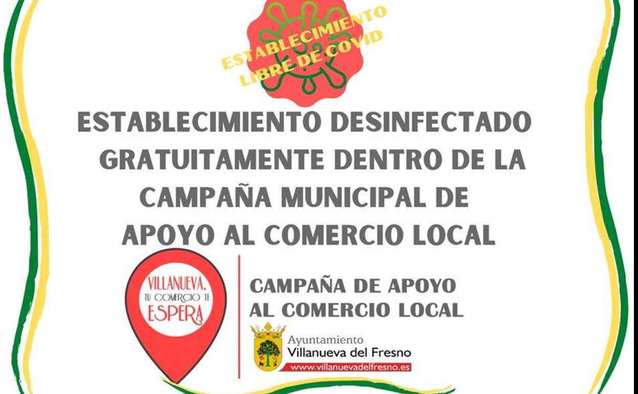 Sello identificativo de desinfección municipal.