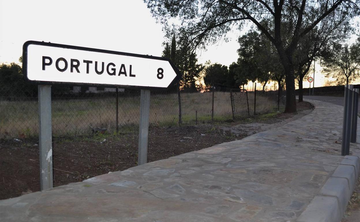 Inicio de la carretera de Portugal. 