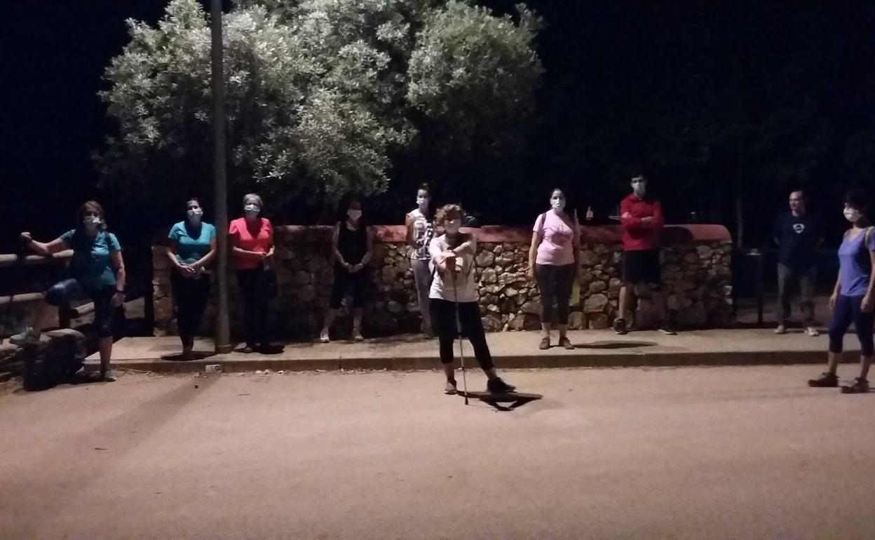 Participantes en una ruta nocturna del mes de julio.