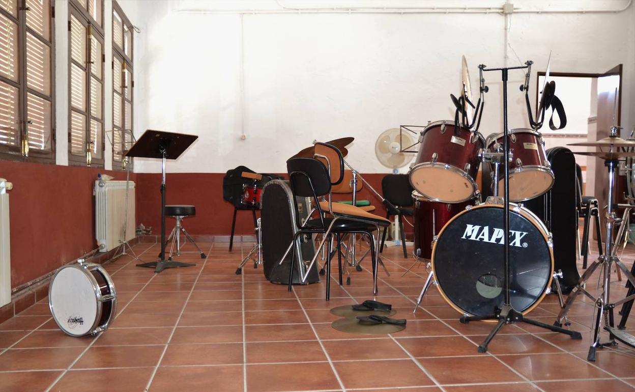 Local de ensayo de la Escuela Municipal de Música.