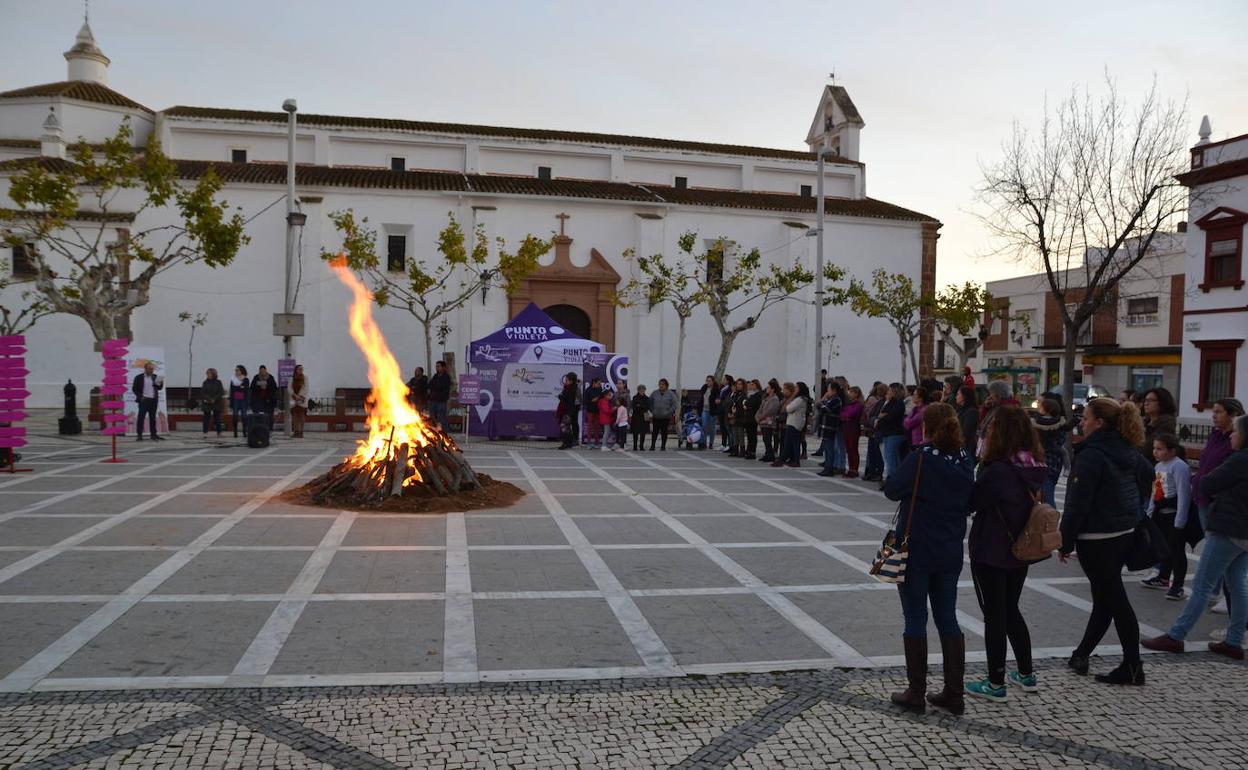 Acto de visibilización del 25N en 2019.