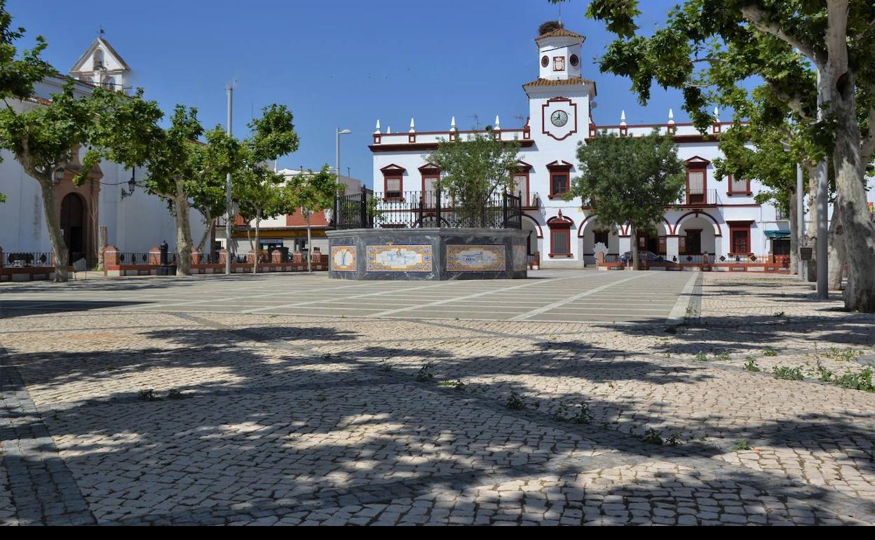 Plaza de españa de Villaneuva del Fresno.