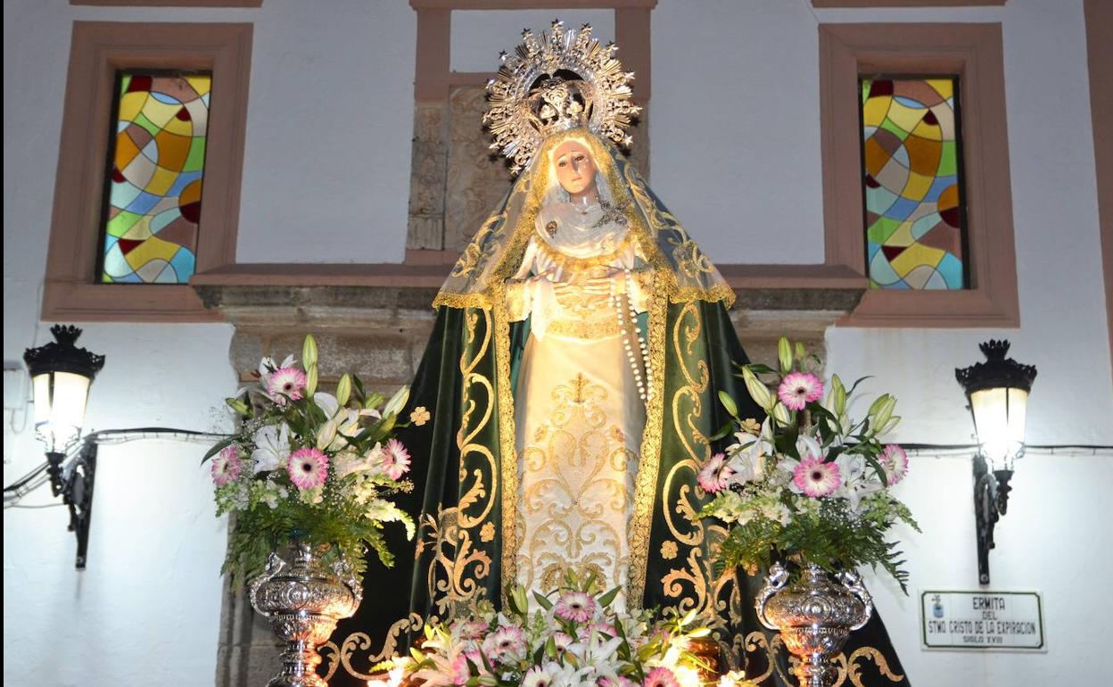 La VIrgen en su traslado del pasado miércoles.