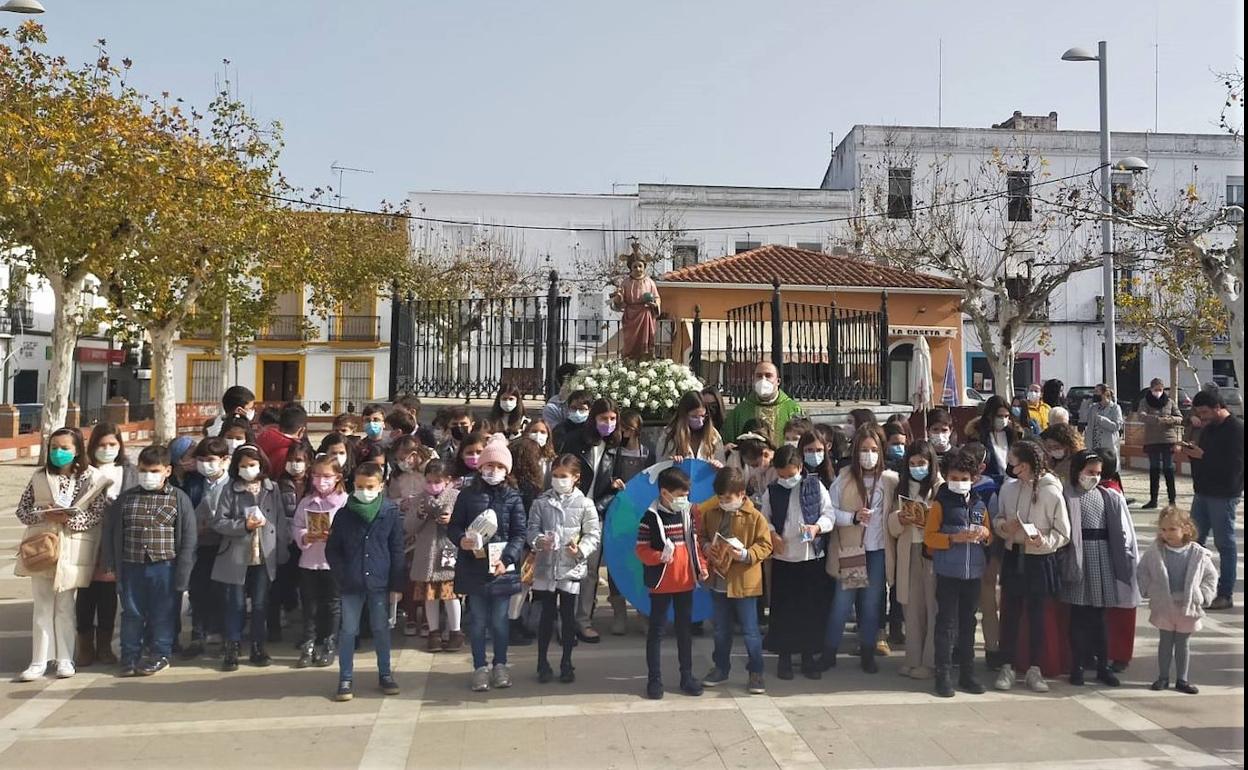 Niños participantes en la celebración de la Infancia Misionera.