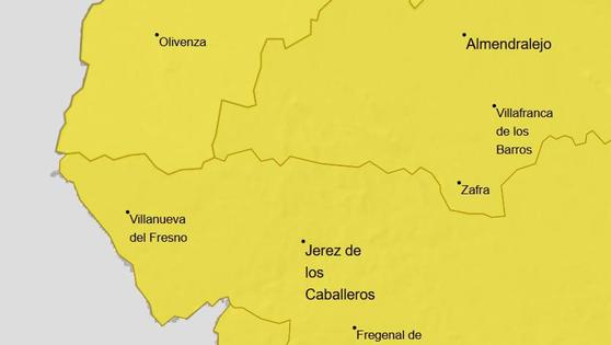 La AEMET activa el aviso amarillo por lluvias y tormentas