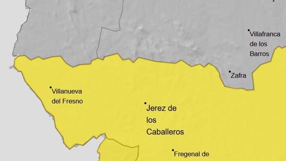 La localidad está en alerta amarilla por fuertes lluvias y tormentas