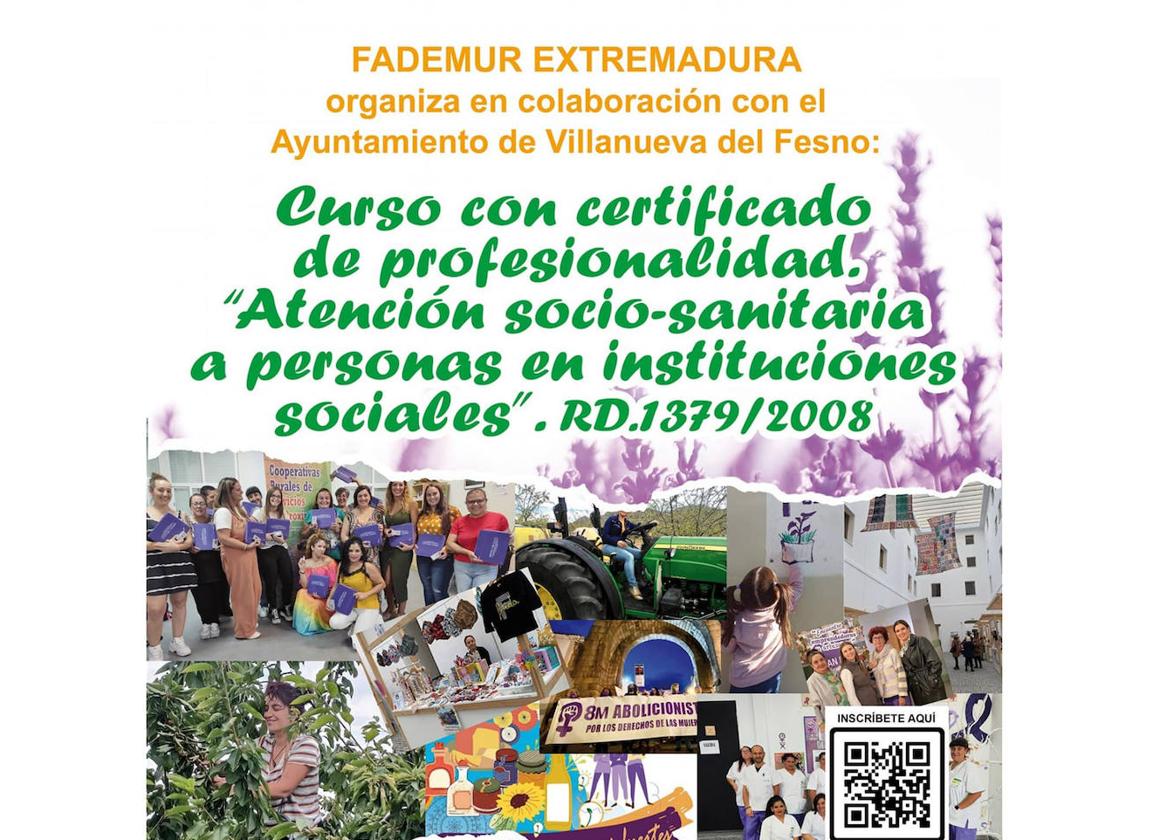 El Ayuntamiento oferta un curso de Atención Sociosanitaria a Personas Dependientes en Instituciones Sociales
