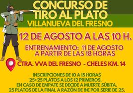 La localidad acogerá una Tirada al Plato en la cancha Los Campos