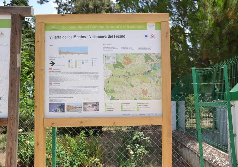 Los cicloturistas contarán con nuevos servicios de la Ciclosenda del Camino Natural del Guadiana