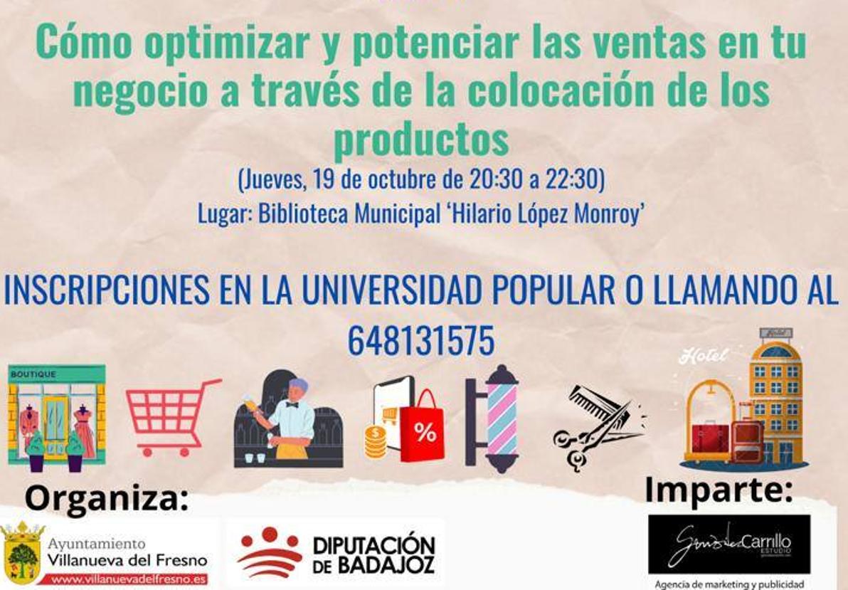 El Consistorio organiza dos talleres para incentivar las ventas dentro del III Plan de Dinamización del Comercio