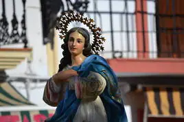 Imagen de la Inmaculada Concepción que se saca en procesión.