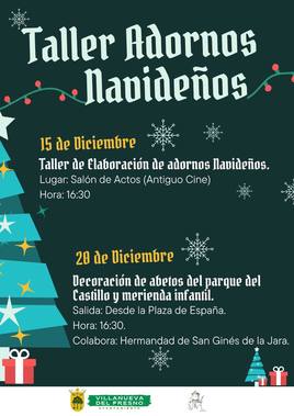 El parque del Castillo será decorado con adornos hechos a mano en un taller navideño