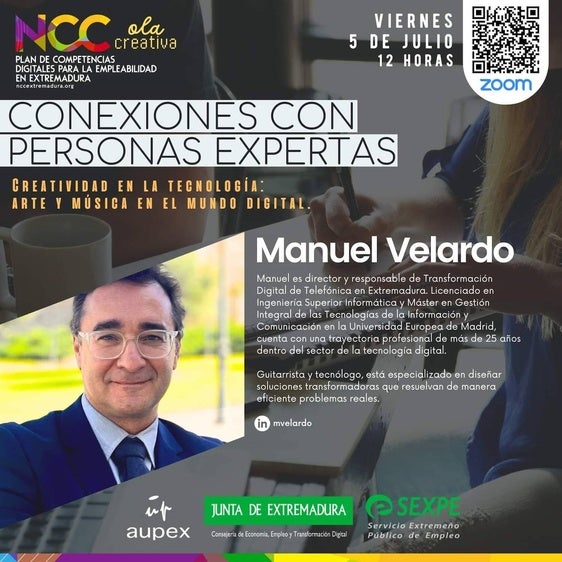 El NCC ofrece un taller online con el ingeniero informático Manuel Velardo