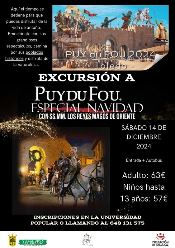 El Ayuntamiento organiza una visita al parque Puy du Fou de Toledo