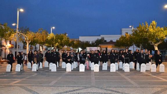 Perfomance contra la violencia de género. A.P