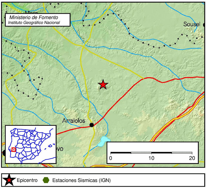 Lugar del seísmo. Instituto Nacional Geográfico.