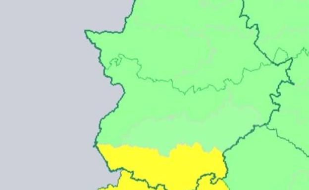 Mapa de la alerta. AEMET