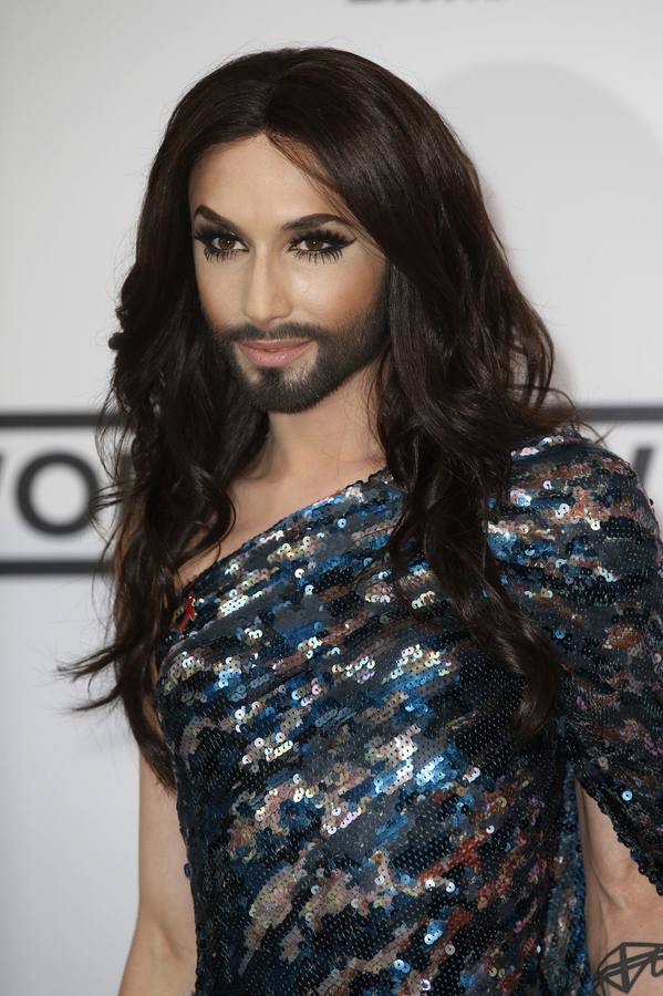 Conchita, la ganadora en Eurovisión.