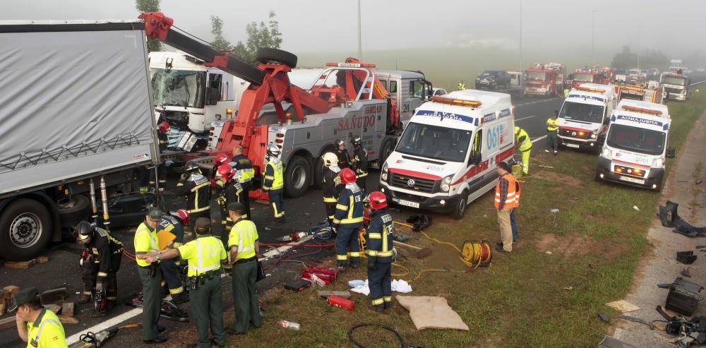 Accidente multiple en Cabezón de la Sal