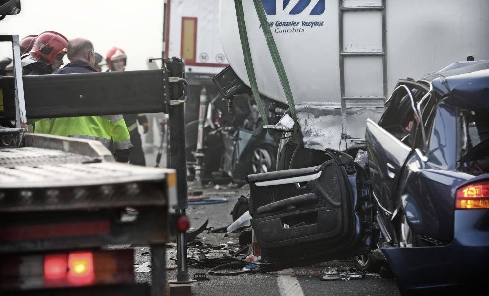 Accidente multiple en Cabezón de la Sal