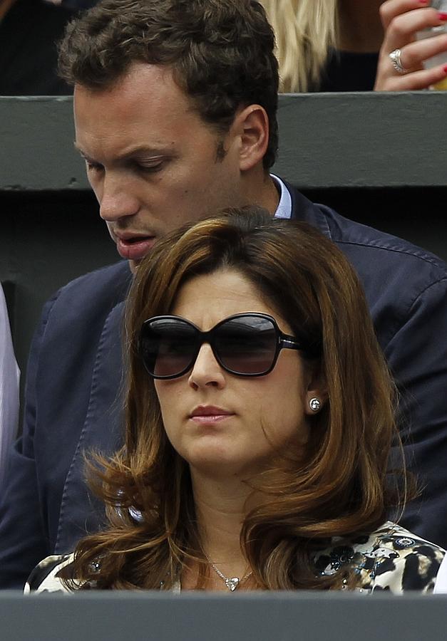 Mirka Federer, mujer del jugador suizo, durante la final.