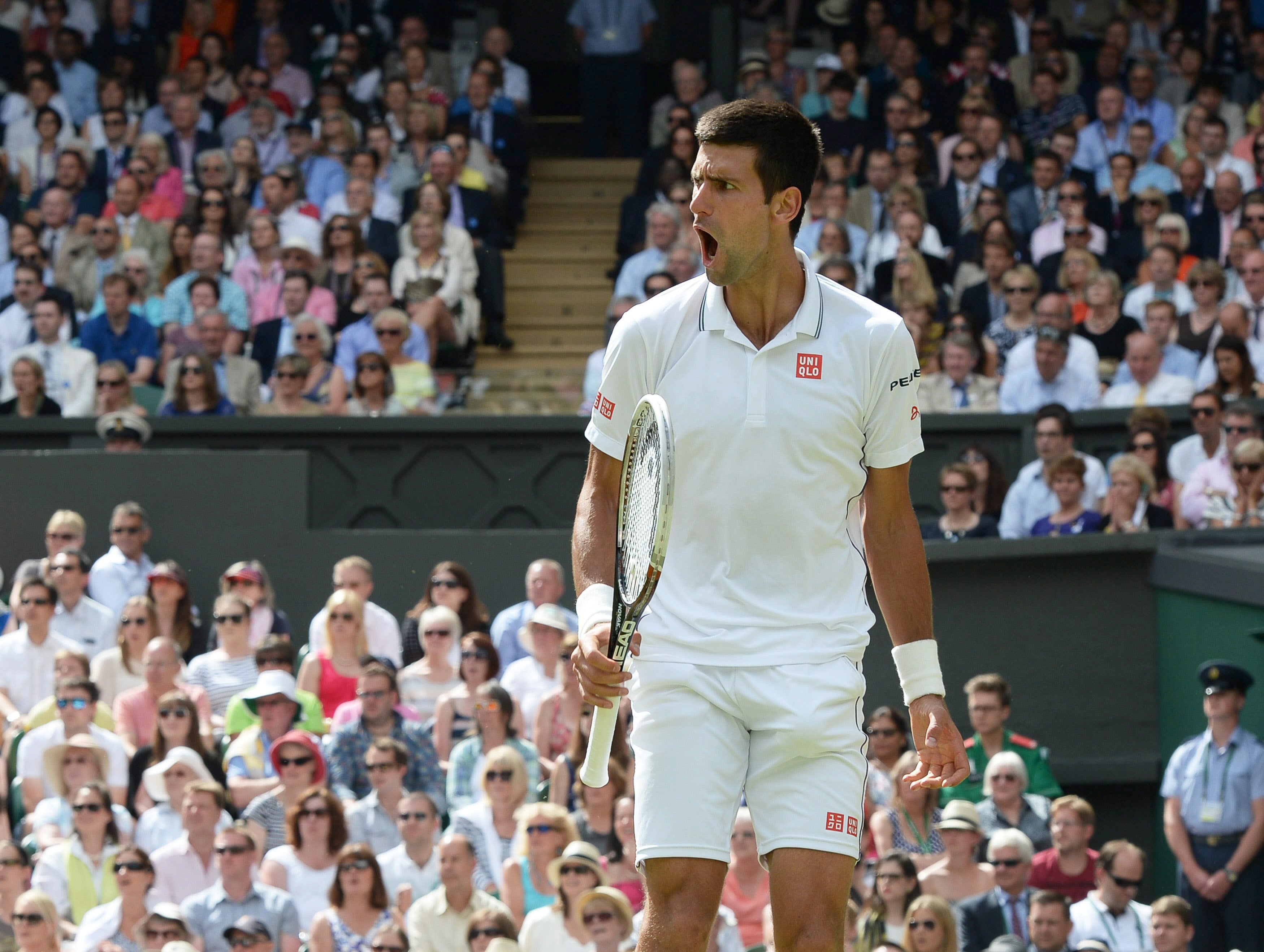 Djokovic celebra un punto.