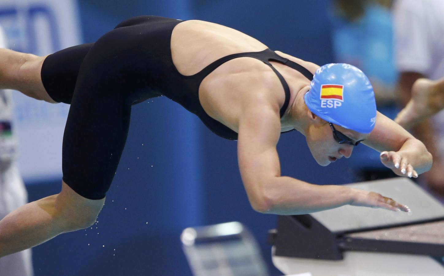 Mireia, al inicio de la prueba.