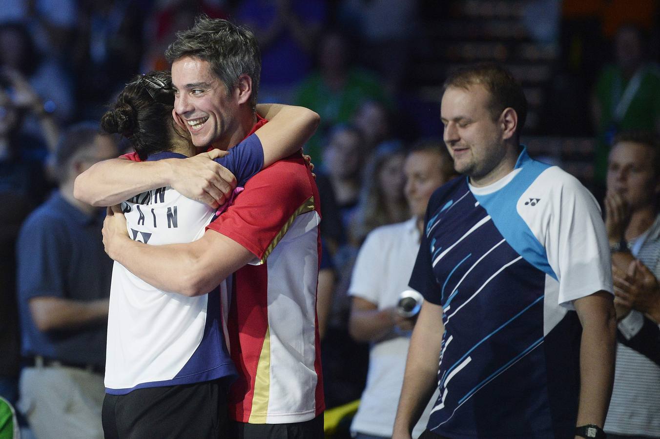Domingo, 31 de agosto. La española Carolina Marín gana ante la china Li Xuerui, número uno, la final femenina del Campeonato Mundial de Bádminton en Copenhague. Foto: Agencias.