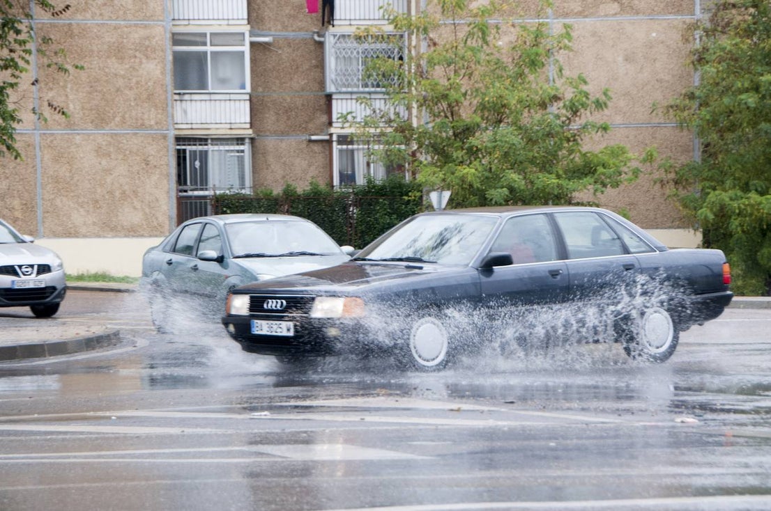 Lunes 13 de octubre: Continua la inestabilidad con fuertes lluvias en Extremadura, especialmente en la provincia de Badajoz. Foto: Pakopí