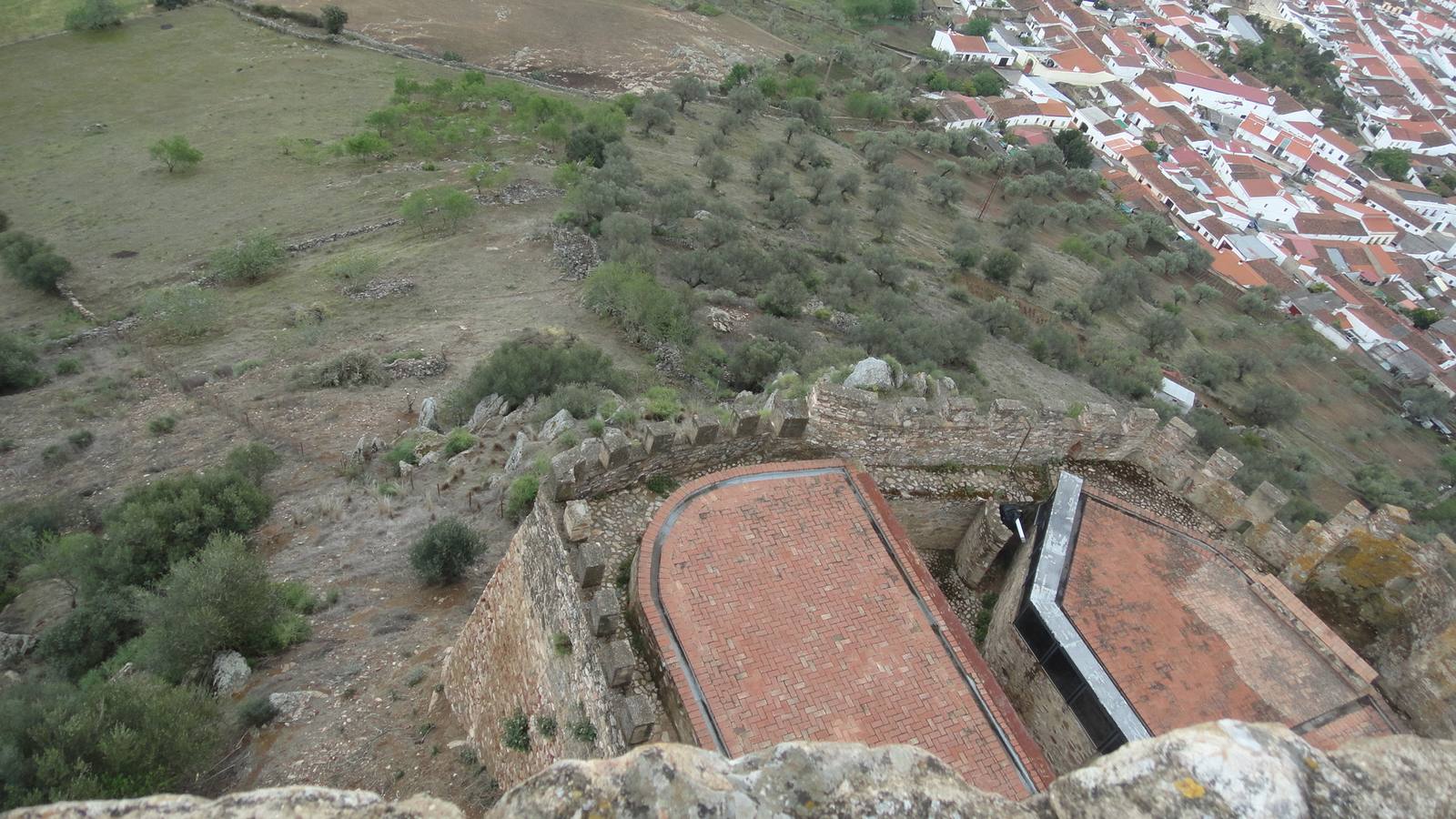 Vista en picado del castillo de Alconchel