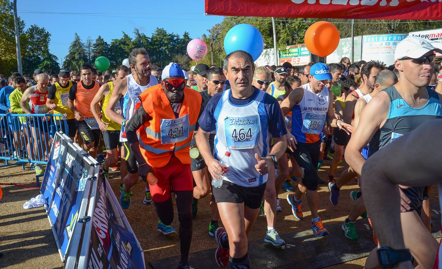 Salida de la Media Maratón Elvas-Badajoz