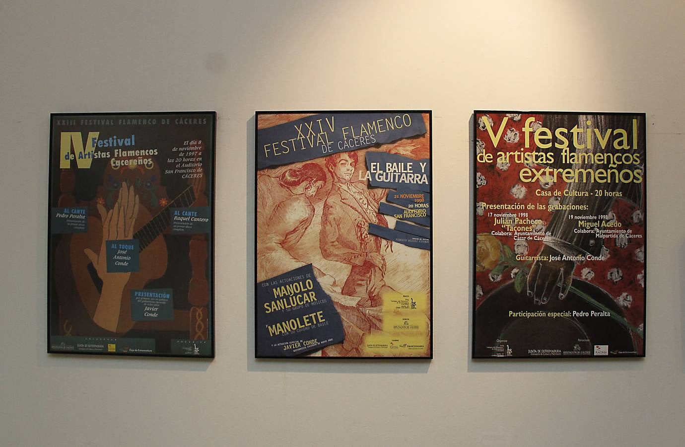 Exposición de discos y carteles del Festival Flamenco