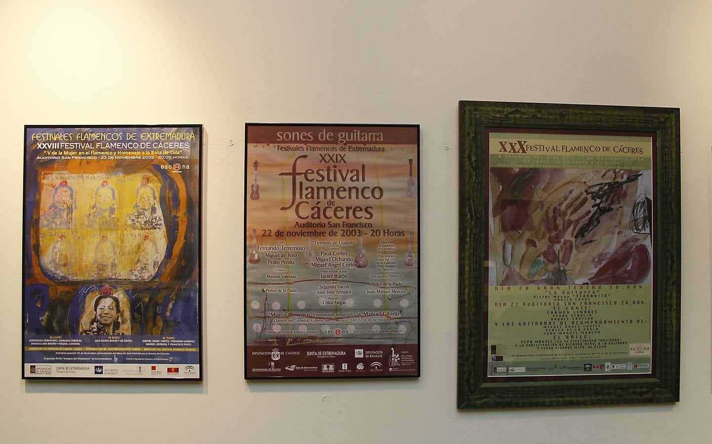 Exposición de discos y carteles del Festival Flamenco