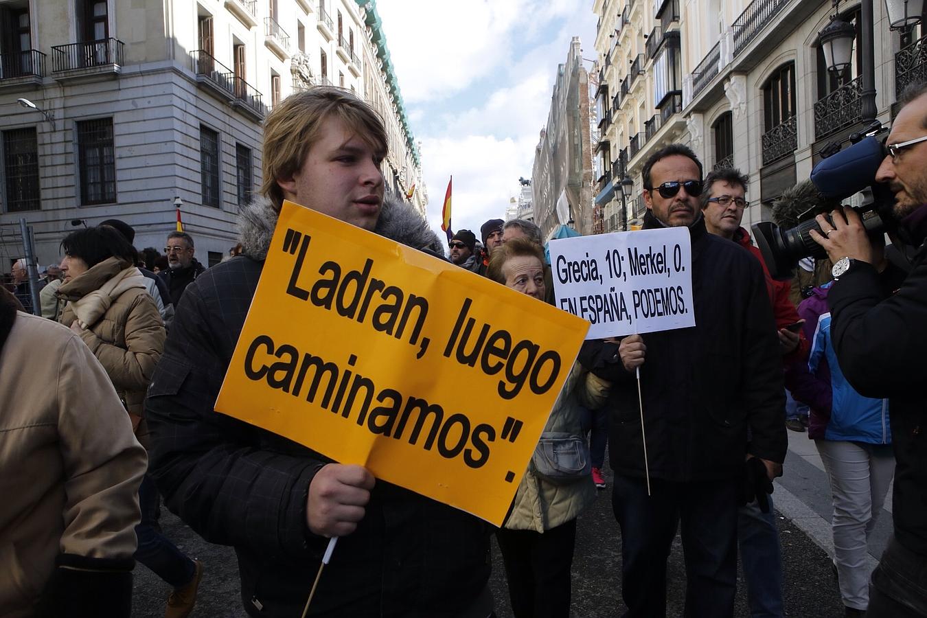Uno de los carteles que se ha visto durante la marcha.