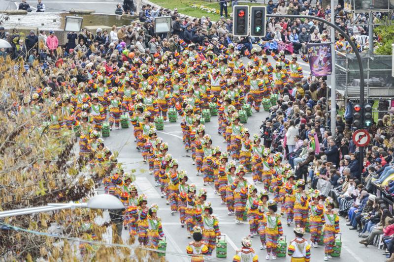 El desfile de comparsas, visto desde arriba