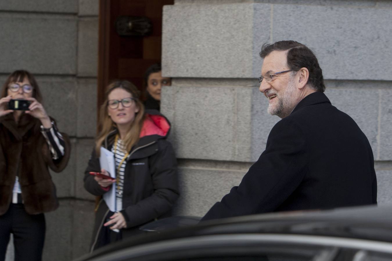 Llegada de Mariano Rajoy al Congreso de los Diputados.