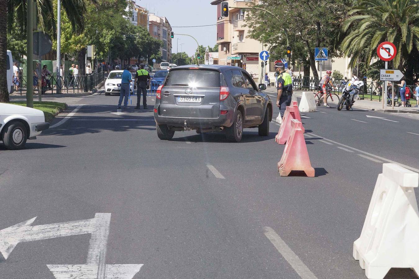 Problemas circulatorios en Cáceres por el campeonato ciclista